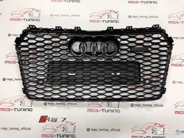 Решетка на Audi A7 14-17 гг. в стиле RS7 дизайн 3