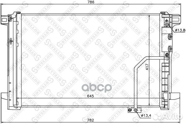 Радиатор кондиционера A2045000254 A2045000654 1