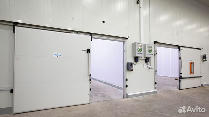 Откатные и распашные холодильные двери от завода