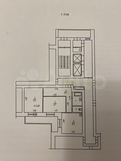 2-к. квартира, 66,4 м², 10/16 эт.