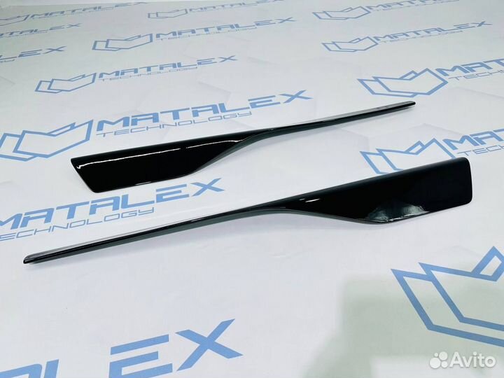 Накладки на пороги BMW G14 G15 G16 чёрный глянец