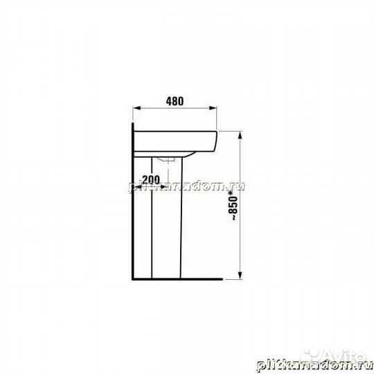 Laufen Pro A 8.1895.2.000.104.1 раковина 60х48