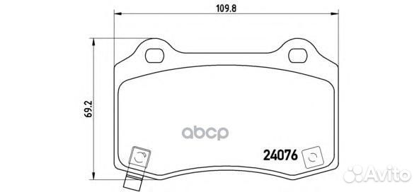 Колодки тормозные P11024 Brembo