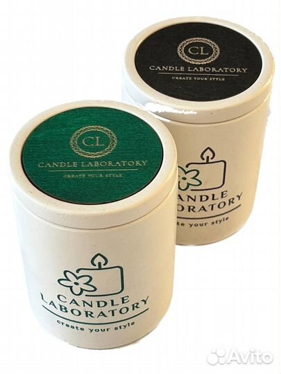 Гипсовые стаканы для свечей с гравировкой