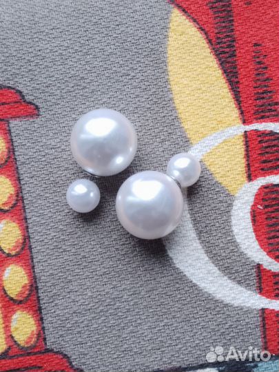 Новые серьги-пусеты. Жемчуг
