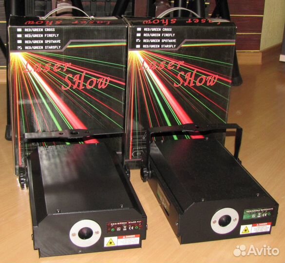 Лазеры US GR140 2шт LED светомузыка микрофон DMX