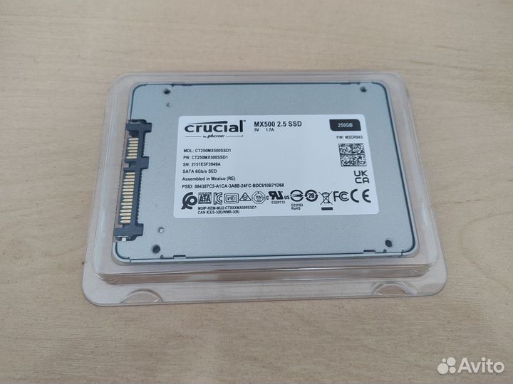 Ssd crucial mx500 250Gb