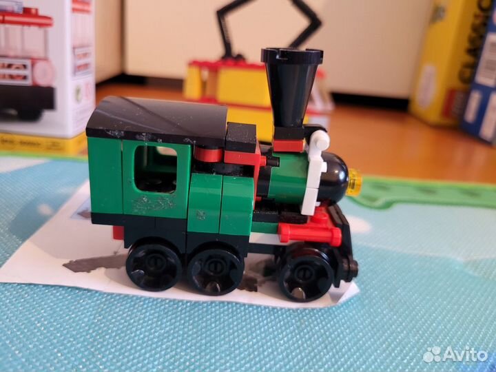 Конструкторы Sluban трамвай, паровоз, пожарная маш