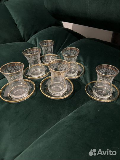 Чайные чашки с блюдцами набор комплект