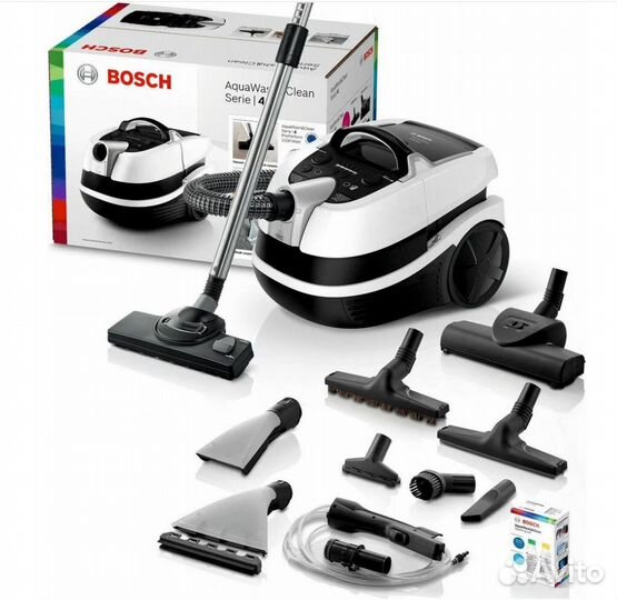 Моющий пылесос Bosch BWD421PRO, белый/черный