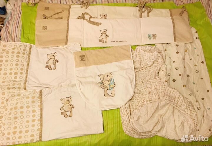 Двойной набор Bear’s friends Mothercare для люльки