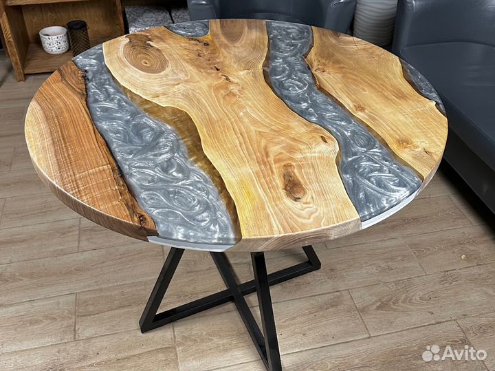 Стол из смолы, стол река, стол из эпоксидной смолы