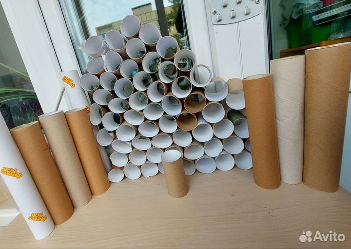 Втулка картонная бумага для поделок пакетом