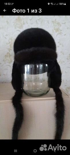 Шапка норковая женская (темный шоколад)