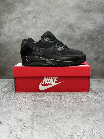 Кроссовки Nike Air Max 90 черные арт:342