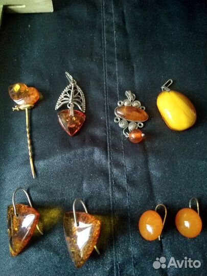 Янтарь СССР украшения