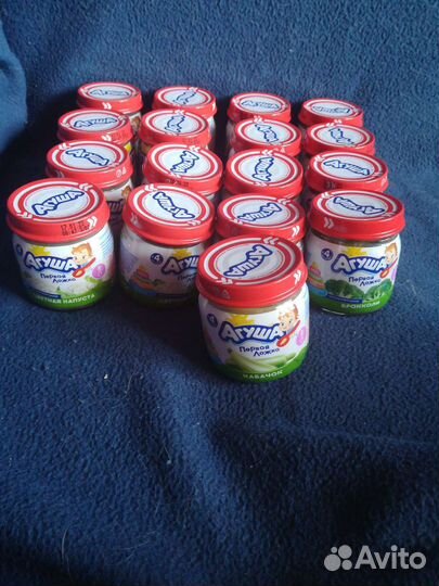 Каши пюре детское овощное, фруктовое, мясное Агуша