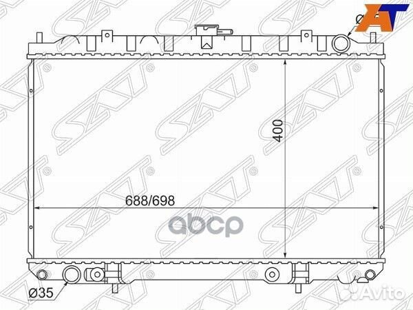 Радиатор Nissan Tino 98-03 ns0008 Sat