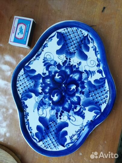 Гжель разделочная доска/подставка под горячее