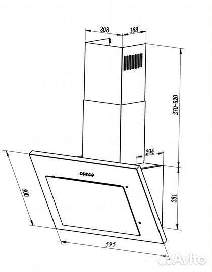 Каминная вытяжка LEX