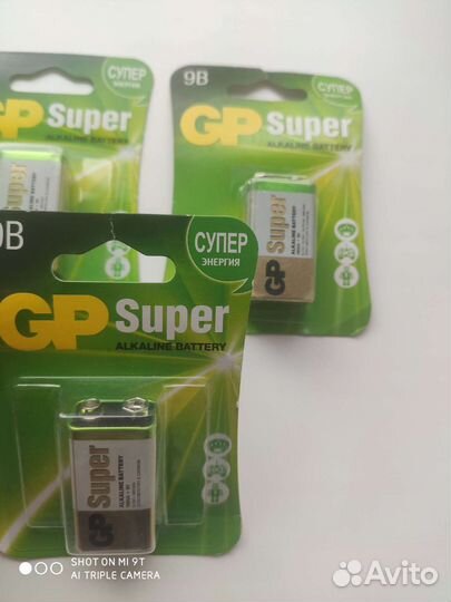 Батарейка 9v крона alkaline