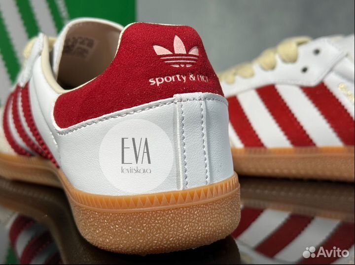 Adidas samba OG sporty & rich white core burgundy