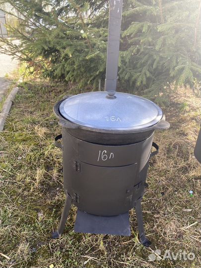 Печка для чугунного казана