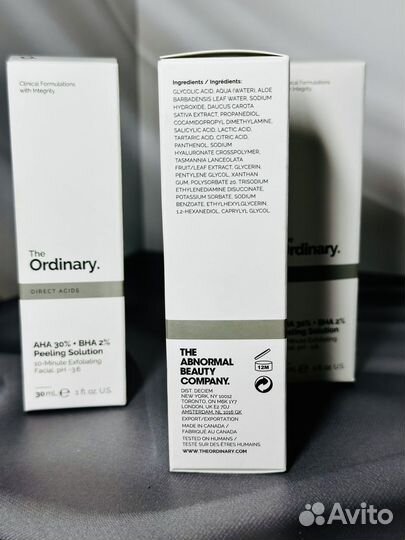 Кислотный пилинг The Ordinary AHA 30 + BHA 2