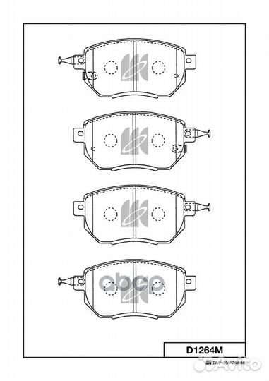 D1264M-01 41060ZA525 колодки дисковые п. Nis