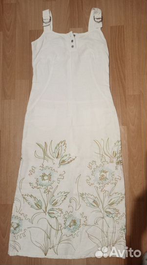 Сарафан лен с вышивкой Bariolla рр44