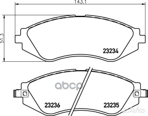 Колодки тормозные дисковые перед NP6028 NIS