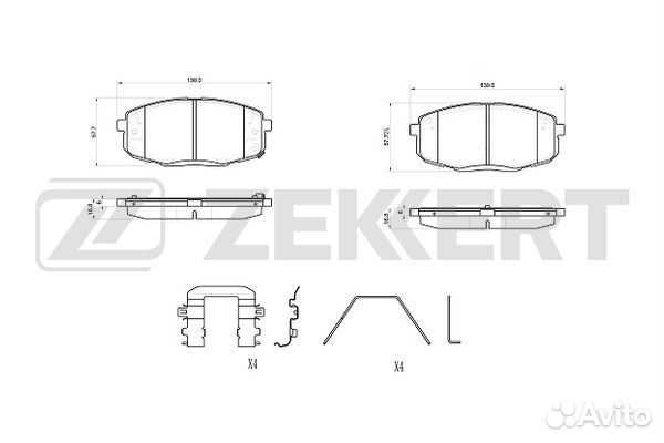 Колодки торм. диск. передн. Hyundai Creta 16- i30