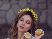 Ободок для волос с лимонами