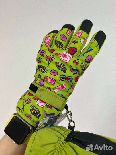 Детские перчатки непромокаемые на 6-8 лет