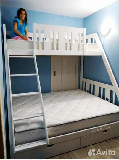 Двухъярусная кровать для детей и взрослых