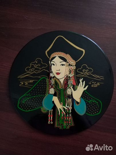 Лаковая миниатюра, картина, панно Монголия