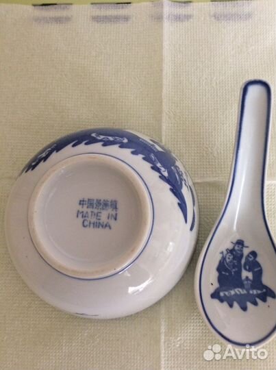 Китайский фарфор (миска с ложкой)