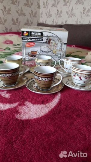 Сервиз чайный новый на подставке