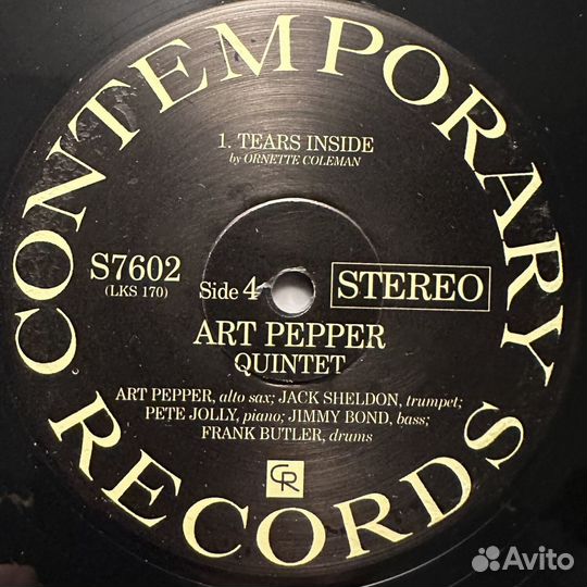 Art Pepper Quintet – Smack Up (США 2009г.) 45 RPM