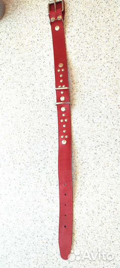 Новый кожаный ошейник для крупной собаки