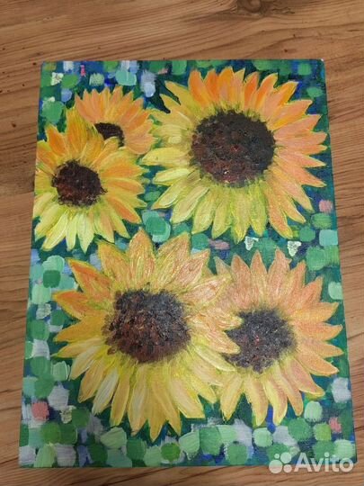 Картина акрил, холст на картоне 30 на 40