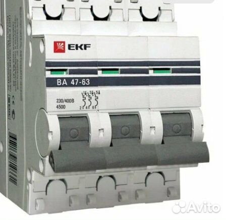 4 шт. Автомат. выключатель EKF ва 47-63 (C) 4,5kA