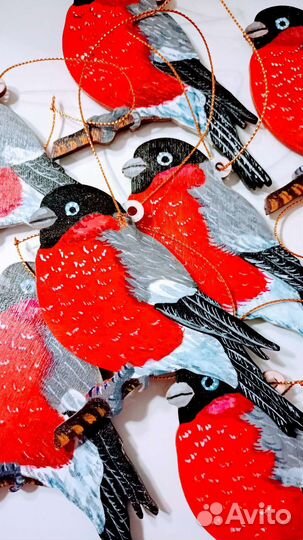 Ёлочные игрушки снегири