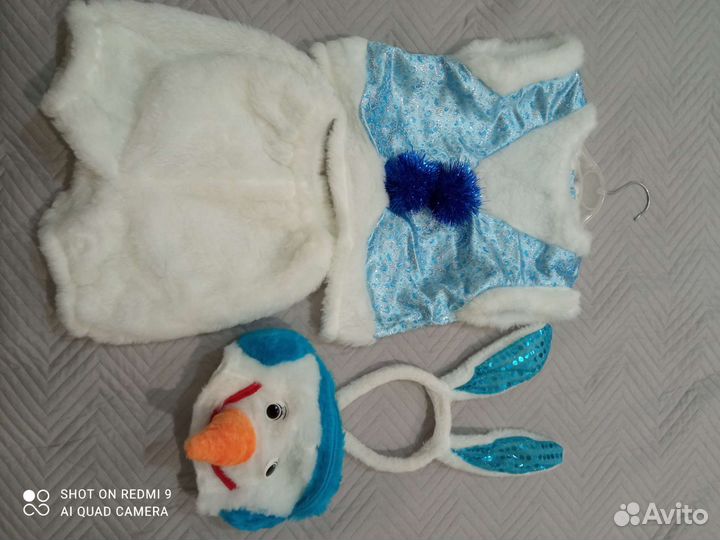 Новогодний костюм для мальчика зайчик, снеговик