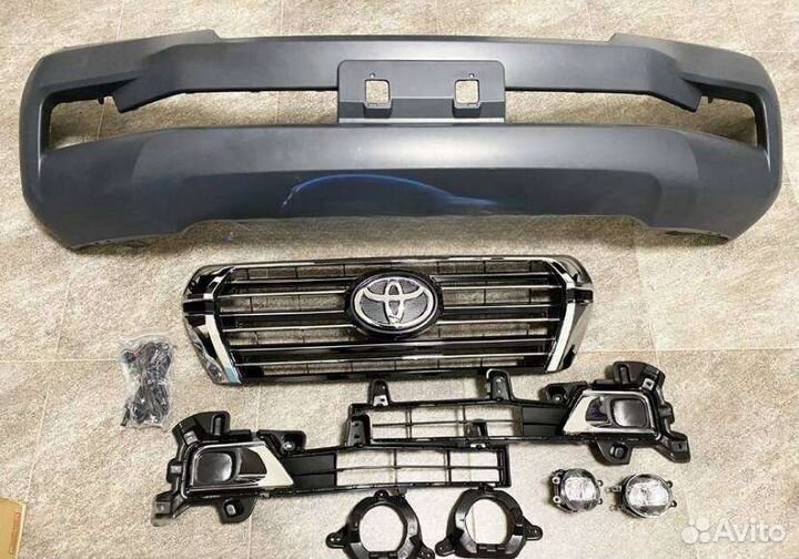 Бампер Land Cruiser 200 08-15 рестайлинг стиль 16+