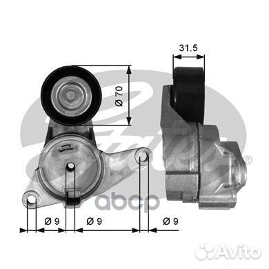 Натяжитель ремня приводного opel/GM/saab 2.8-3