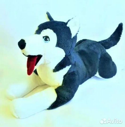 Мягкая игрушка собака Хаски 70см