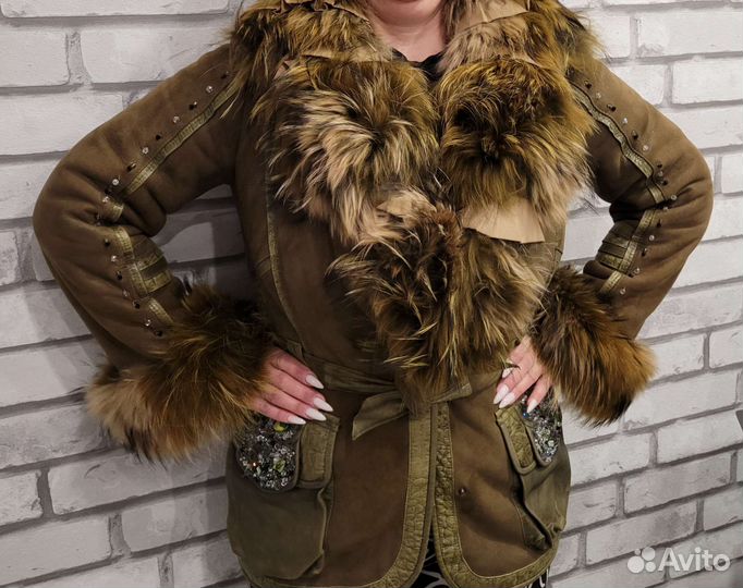 Дубленка натуральная женская 44-46 р
