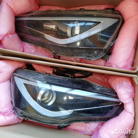 Фары передние на Mitsubishi Lancer 10 тюнинг