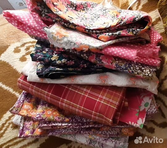 Отрезы ткани хлопок, ситец, фланель, СССР